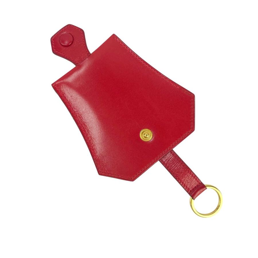 ■美品■ヴィンテージ■　エルメス クロシェット チャーム ストラップ ゴールド金具 ボックスカーフ レッド 〇X刻 箱 【448614】8 |  | 07