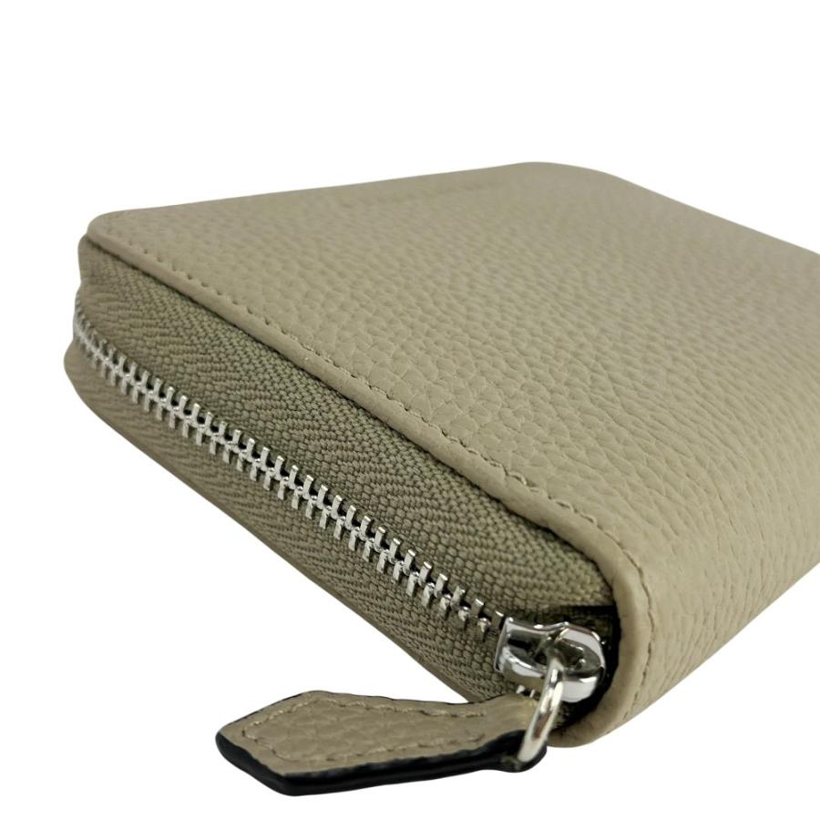 ■新同■　ボナベンチュラ コンパクト 財布 コインケース 小銭入れ ラウンドファスナー レザー ベージュ【448621】8 |  | 02