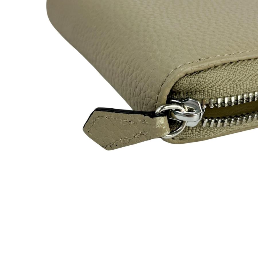 ■新同■　ボナベンチュラ コンパクト 財布 コインケース 小銭入れ ラウンドファスナー レザー ベージュ【448621】8 |  | 08