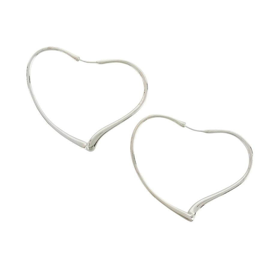 ■新同■　 ティファニー オープンハート フープ ピアス ミディアム シルバー SV925 【450020】10 |  | 01