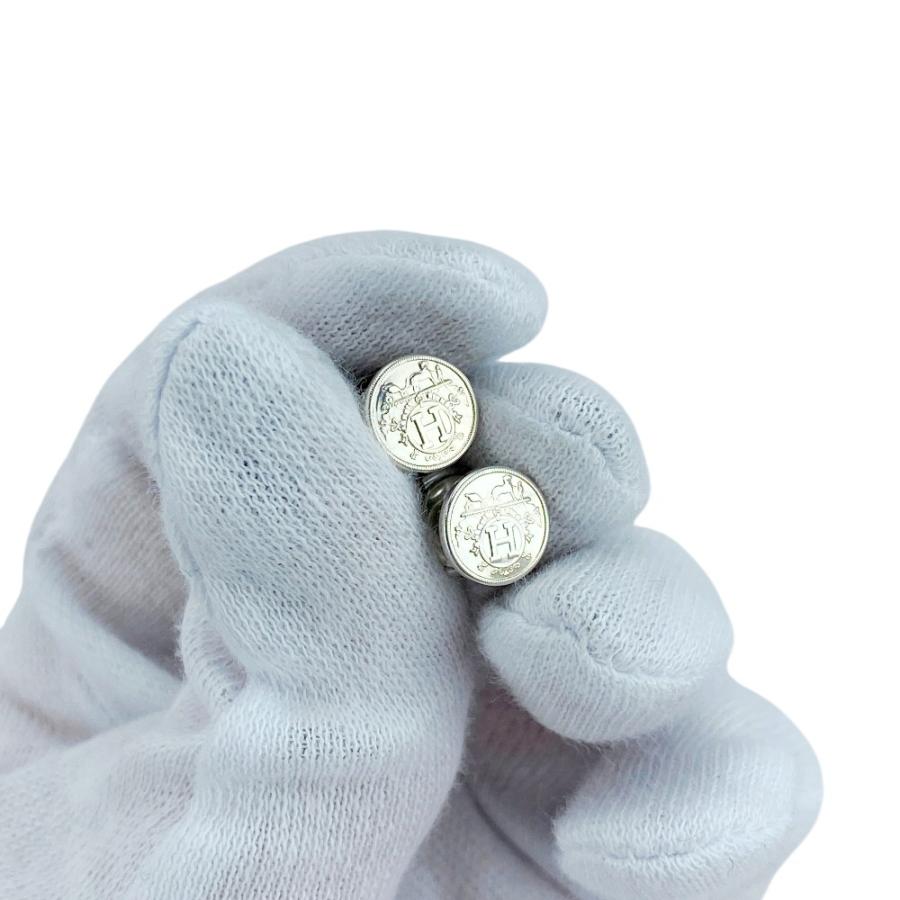 ■新同■　 エルメス エクスリブリス ピアス アクセサリー シルバー SV925 箱 【450143】10 |  | 08