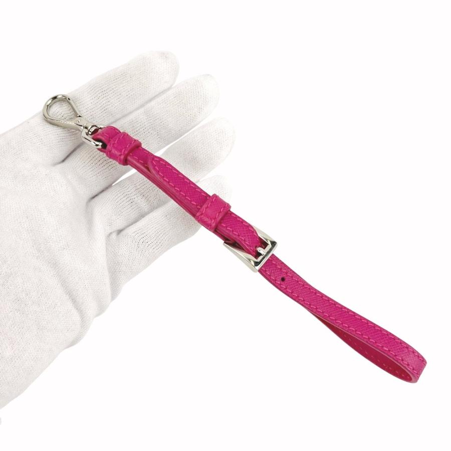 ■美品■　プラダ ポーチ 化粧ポーチ トライアングル ロゴ ストラップ付き ナイロン テスート フューシャ ピンク 【451201】7 |  | 08