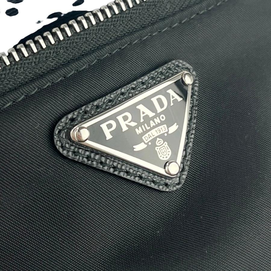 □新同□ プラダ Re-Nylon ストラップ付 ミニ ポーチ 小物入れ 2WAY  