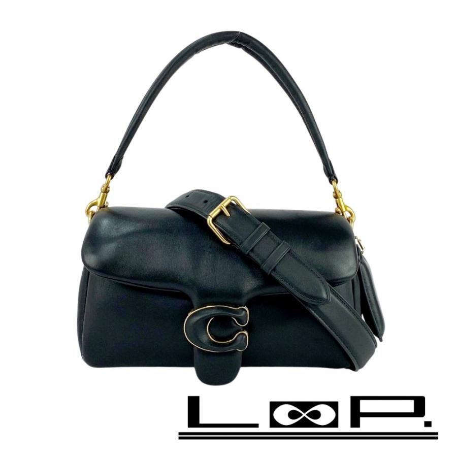 ■美品■　コーチ ピロー タビー 2WAY ショルダー ハンド バッグ GP ナッパ レザー ブラック CR703 【452093】5 □美品□ コーチ ピロー タビー 2WAY ショルダー ハンド バッグ GP
