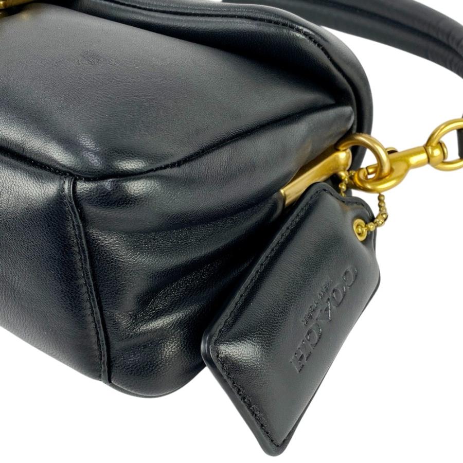 ■美品■　コーチ ピロー タビー 2WAY ショルダー ハンド バッグ GP ナッパ レザー ブラック CR703 【452093】5 □美品□ コーチ ピロー タビー 2WAY ショルダー ハンド バッグ GP