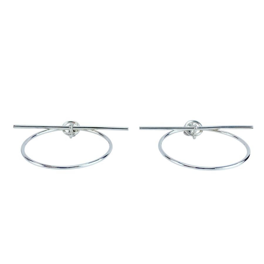 ■新同■　エルメス ループ MM ピアス アクセサリー シルバー SV925 箱 【453458】10 |  | 01