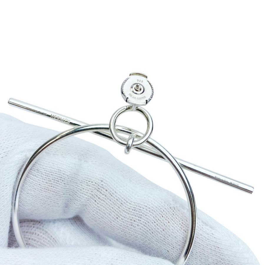 ■新同■　エルメス ループ MM ピアス アクセサリー シルバー SV925 箱 【453458】10 |  | 06