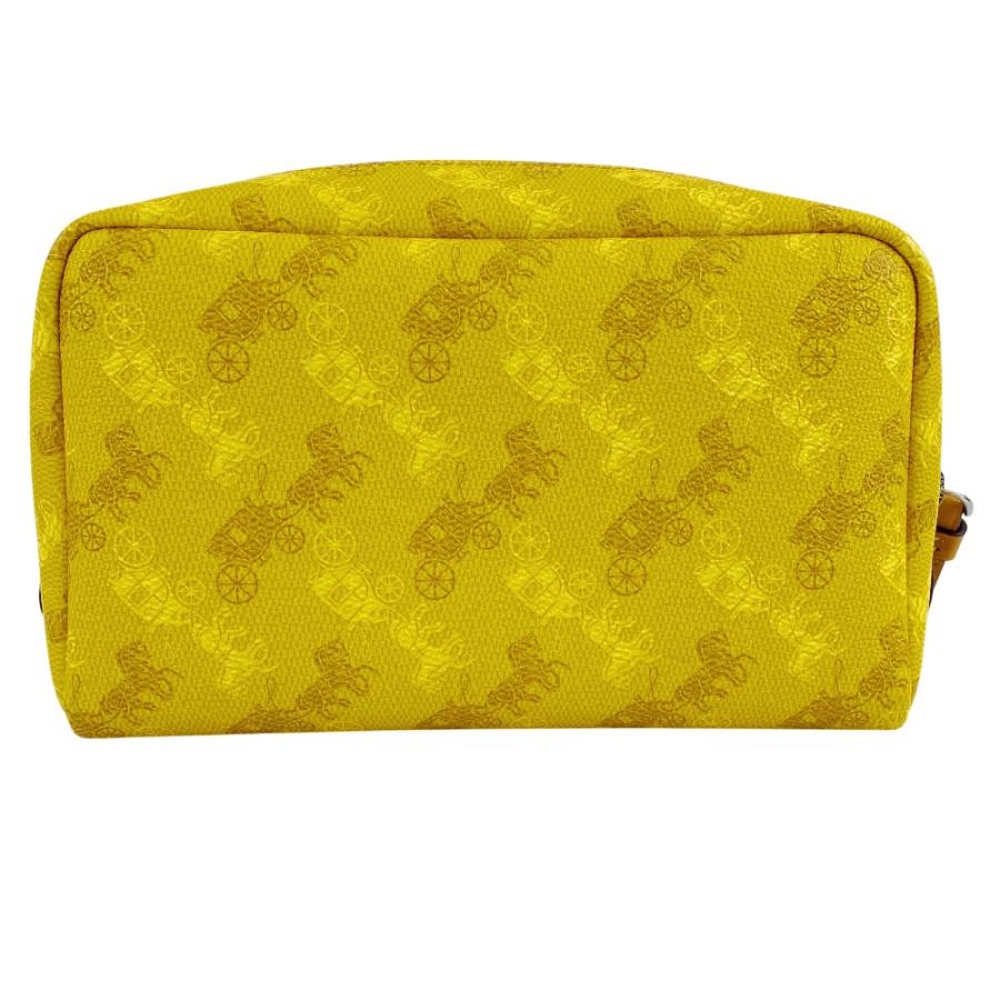 ■美品■　 コーチ ボクシー コスメティックケース 化粧 ポーチ 小物入れ PVC イエロー 【455056】10 |  | 01