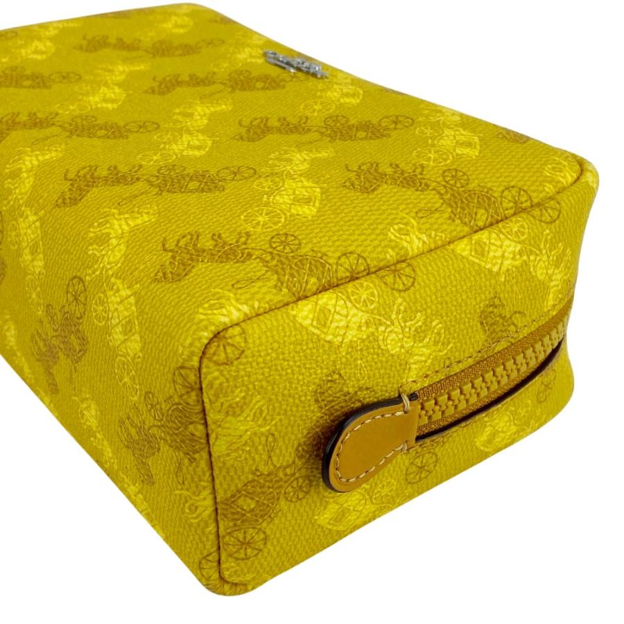 ■美品■　 コーチ ボクシー コスメティックケース 化粧 ポーチ 小物入れ PVC イエロー 【455056】10 |  | 03