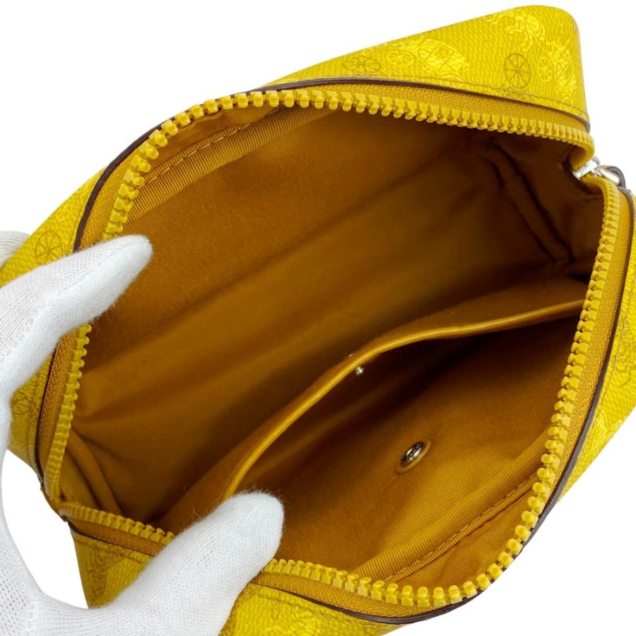 ■美品■　 コーチ ボクシー コスメティックケース 化粧 ポーチ 小物入れ PVC イエロー 【455056】10 |  | 06