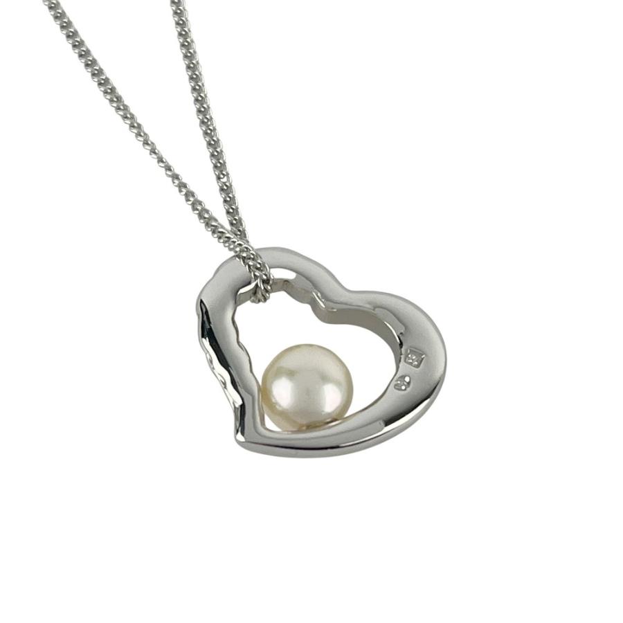 タサキ ■新同■ パール ネックレス アクセサリー ハート シルバー SV925 箱 【458866】5 |  | 01