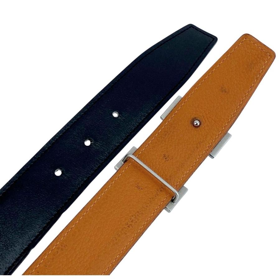 ■中古■　エルメス コンスタンス ベルト ギロシェ ボックスカーフ ブラック オレンジ 箱【462092】13 |  | 03