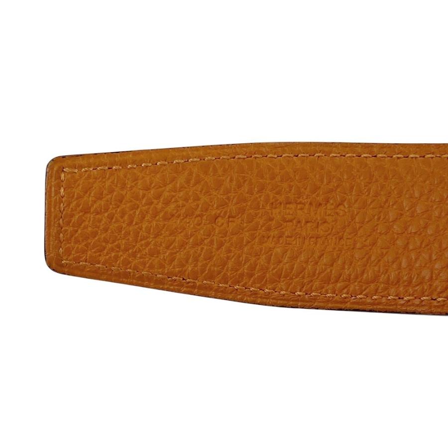 ■中古■　エルメス コンスタンス ベルト ギロシェ ボックスカーフ ブラック オレンジ 箱【462092】13 |  | 04