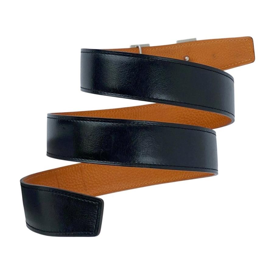 ■中古■　エルメス コンスタンス ベルト ギロシェ ボックスカーフ ブラック オレンジ 箱【462092】13 |  | 05