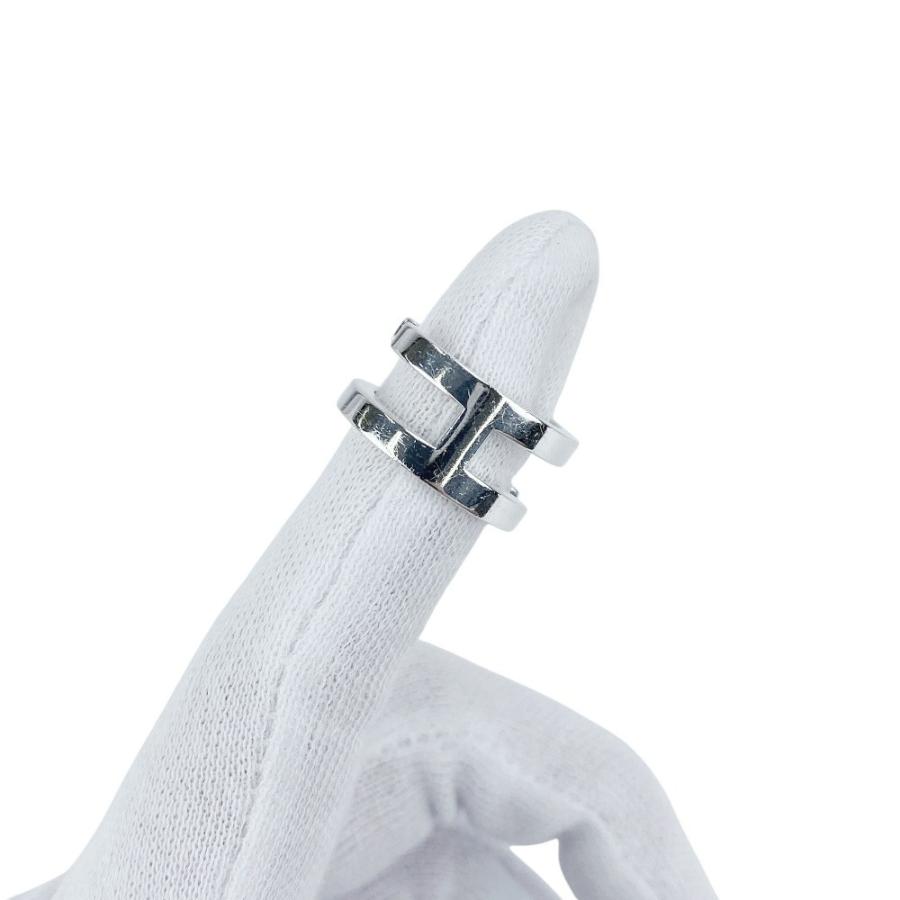 ■美品■　エルメス Hシンボル リング 指輪 アクセサリースターリングシルバー SV925 シルバー #47  【463907】7 |  | 05
