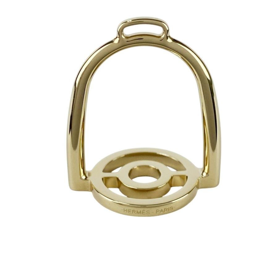 ■新同■　エルメス スカーフ リング エトリエ モチーフ 鐙 GP ゴールド【463969】8 |  | 06
