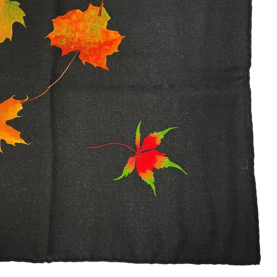 ■新同■　エルメス カレ90 紅葉 A WALK IN THE PARK ファッション スカーフ カシミヤ ブラック 箱 【467103】11 |  | 03