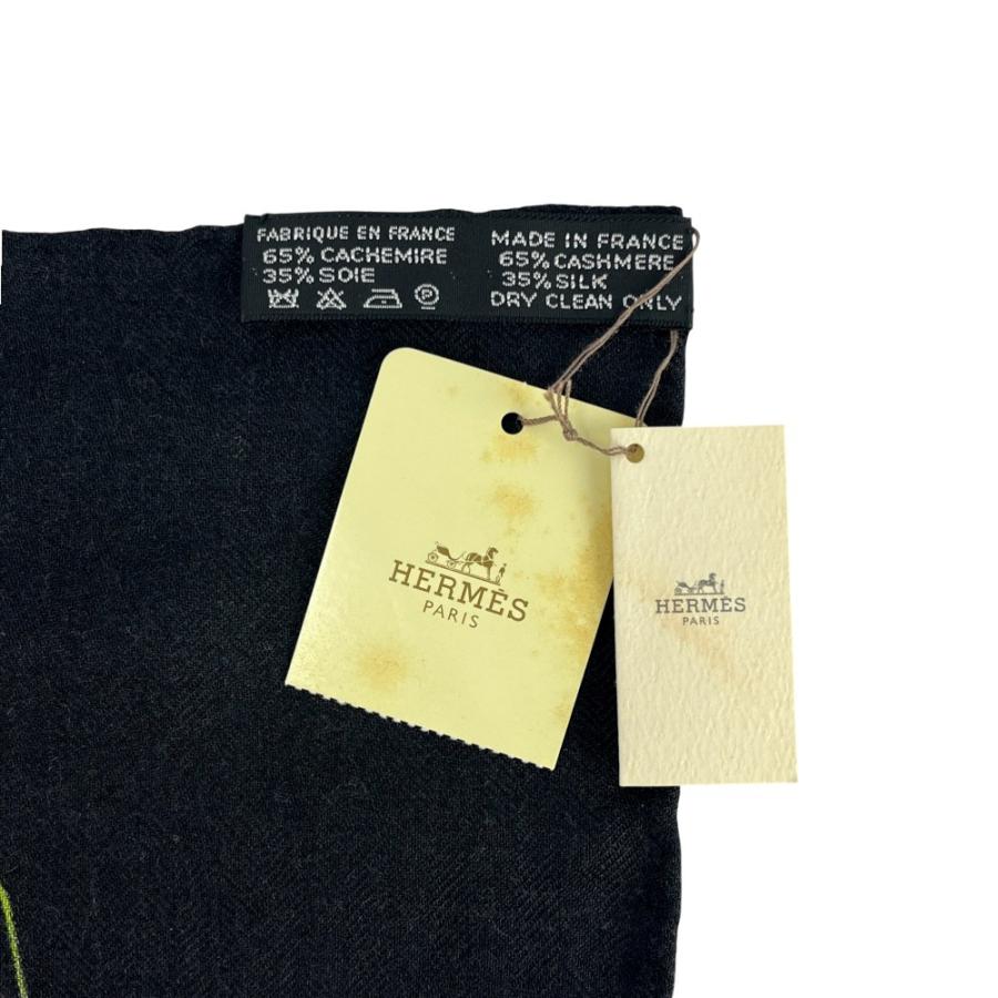 ■新同■　エルメス カレ90 紅葉 A WALK IN THE PARK ファッション スカーフ カシミヤ ブラック 箱 【467103】11 |  | 08