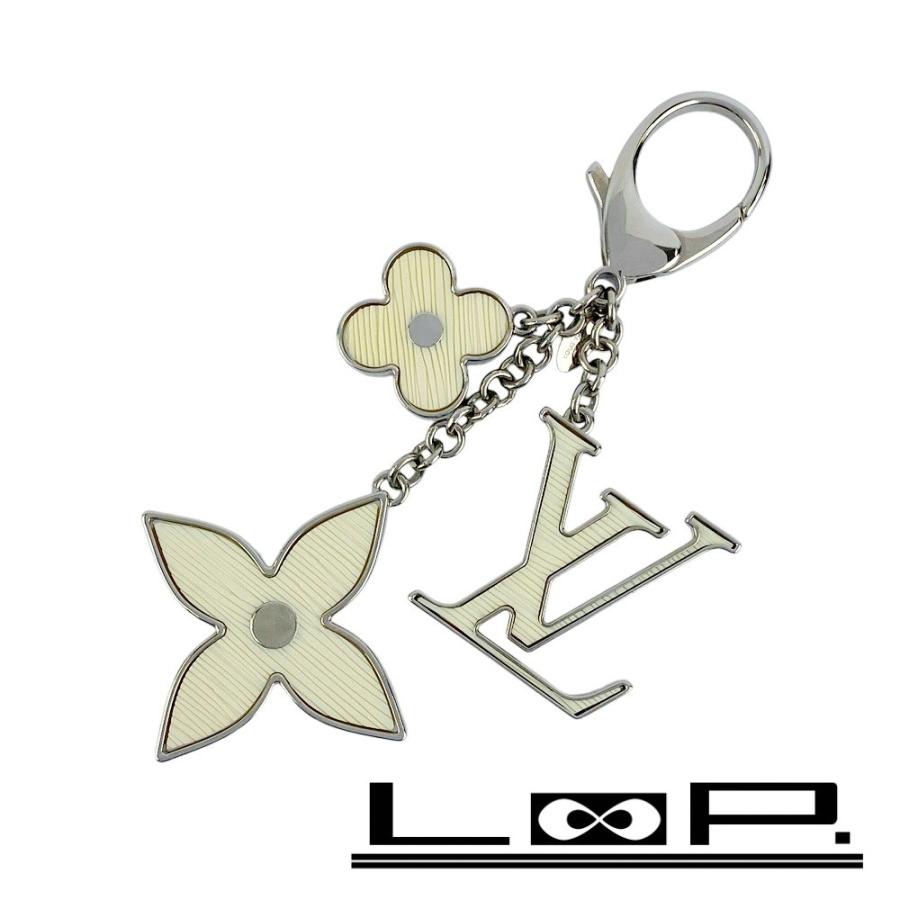 ■美品■　ルイヴィトン ビジューサック フルール ドゥ エピ キーホルダー バッグ チャーム ホワイト メタル M65085 箱 【467486】5 | 