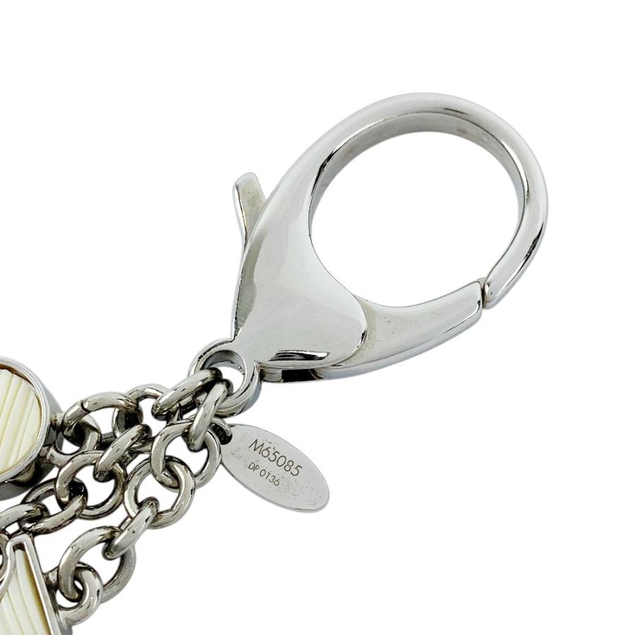 ■美品■　ルイヴィトン ビジューサック フルール ドゥ エピ キーホルダー バッグ チャーム ホワイト メタル M65085 箱 【467486】5 |  | 06