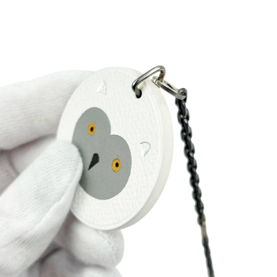 ■美品■ 西武池袋限定■　エルメス アニマル バッグ チャーム キーホルダー 2006 フクロウ レザー SV925 【468315】11 |  | 08