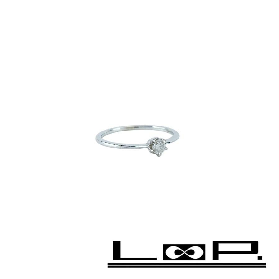 ■美品■　アガット リング 指輪 アクセサリー ホワイトゴールド ダイヤ K18 WG D0.10ct 9号 1.20g【468841】5 | 