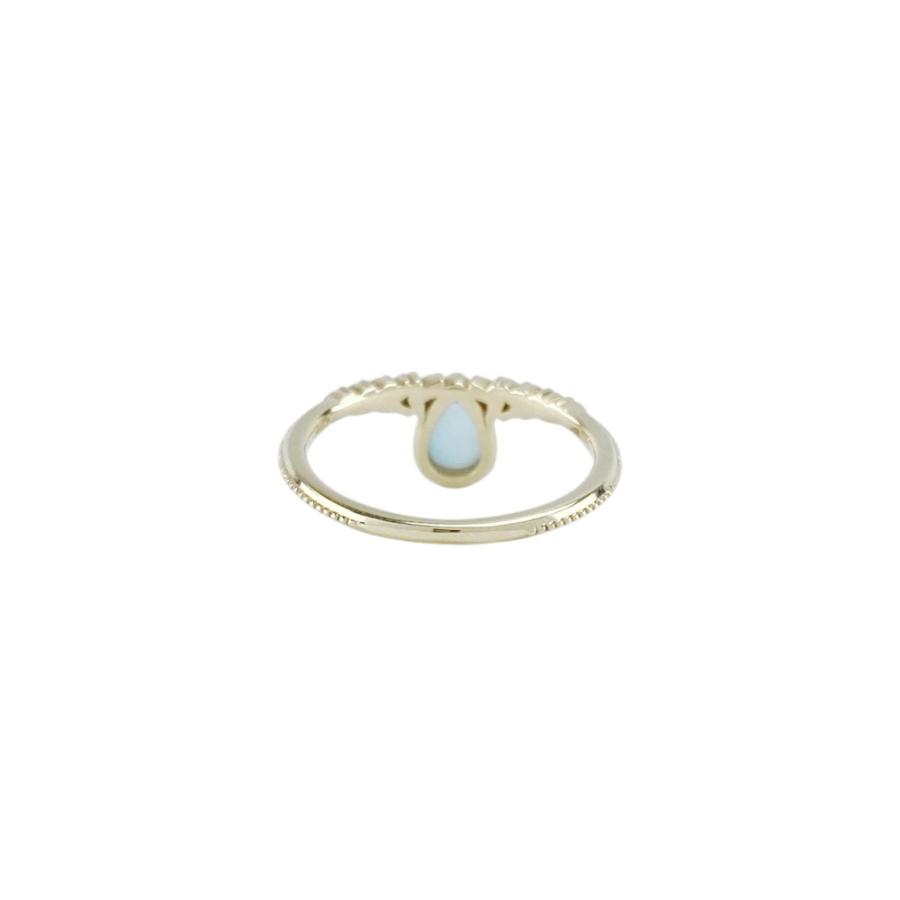 ■美品■　アガット リング 指輪 アクセサリー ゴールド ライトブルー K10 YG 色石 9号 1.40g【468858】5 |  | 01