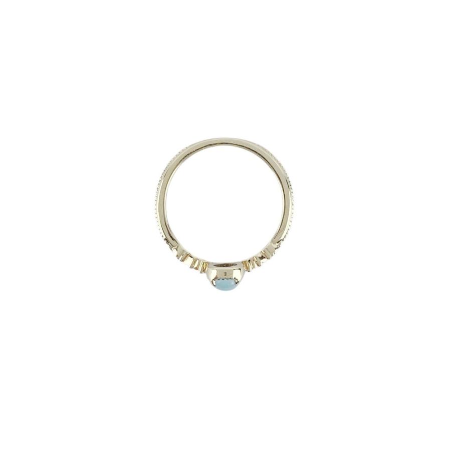 ■美品■　アガット リング 指輪 アクセサリー ゴールド ライトブルー K10 YG 色石 9号 1.40g【468858】5 |  | 05