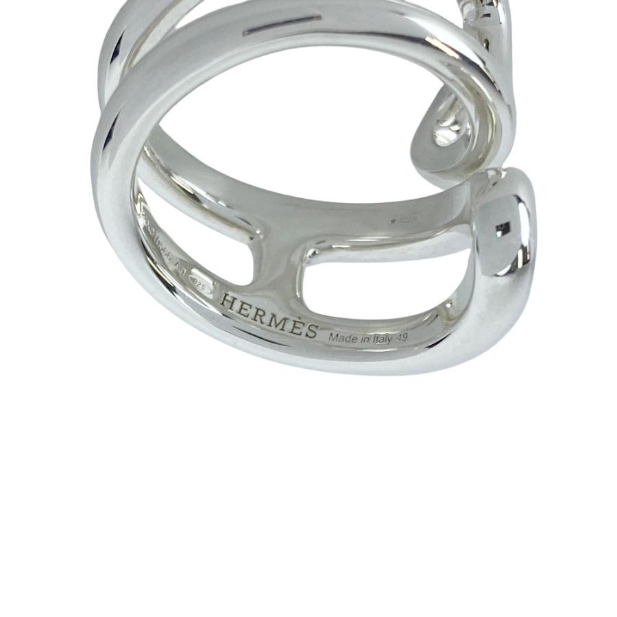 ■美品■　エルメス シェーヌダンクル パンクツイスト リング 指輪 アクセサリー シルバー SV925 H117620B #49 【472435】11 |  | 05