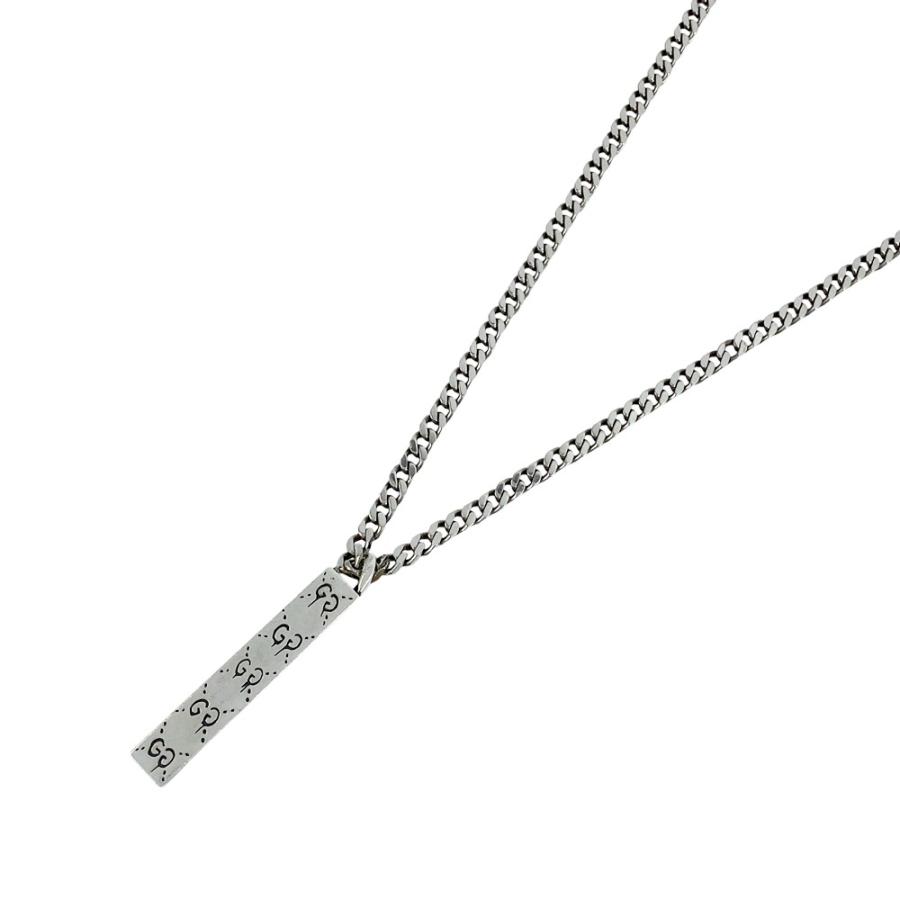グッチ ■中古■ ゴースト バー ネックレス ペンダント アクセサリー GGロゴ シルバー SV925 455314 【477362】11 |  | 01