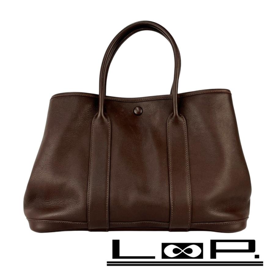 ■美品■　エルメス ガーデンパーティーTPM ハンド バッグ スイフト ブラウン オレンジ □I刻 【478963】5 | 
