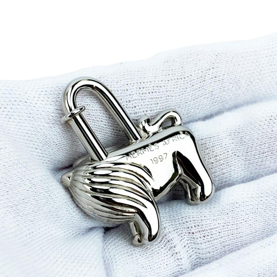 ■新同■　エルメス カデナ ライオン バッグ チャーム アニマル シルバー SS 【479250】7 |  | 07