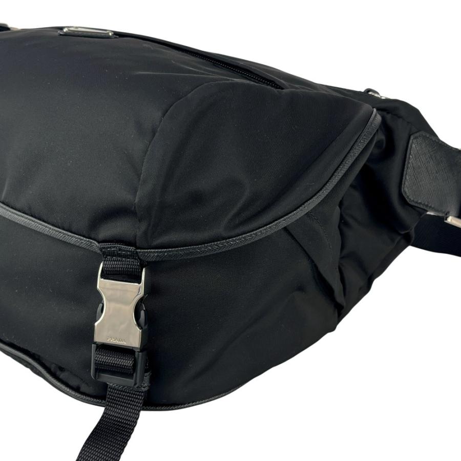 □新同□ プラダ ショルダー バッグ ナイロン サフィアーノ ブラック