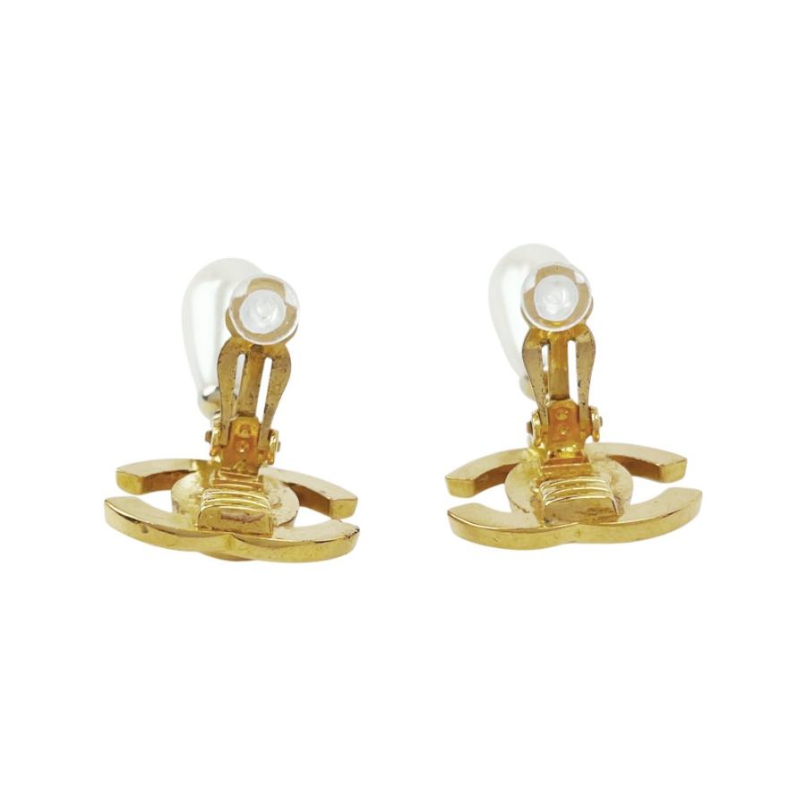 ■中古■ヴィンテージ■　シャネル ココ ターンロック イヤリング アクセサリー ゴールド フェイクパール GP 96A 【483400】10 |  | 07