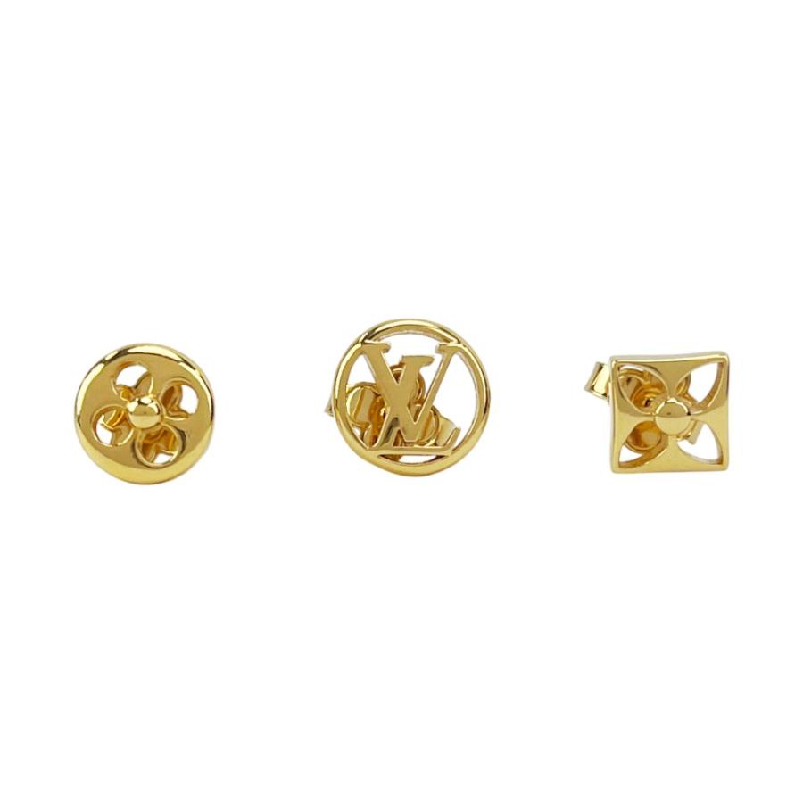 ■美品■　ルイヴィトン クレイジー イン ロック ピアス 3ピース アクセサリー ゴールド GP M00395 【483448】10 |  | 01