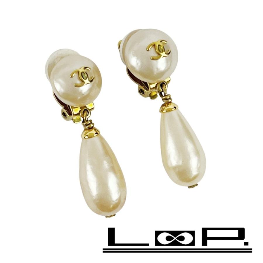 ■中古■ヴィンテージ■　シャネル ココ イヤリング アクセサリー フェイクパール GP ゴールド 94A 箱 【483462】10 | 