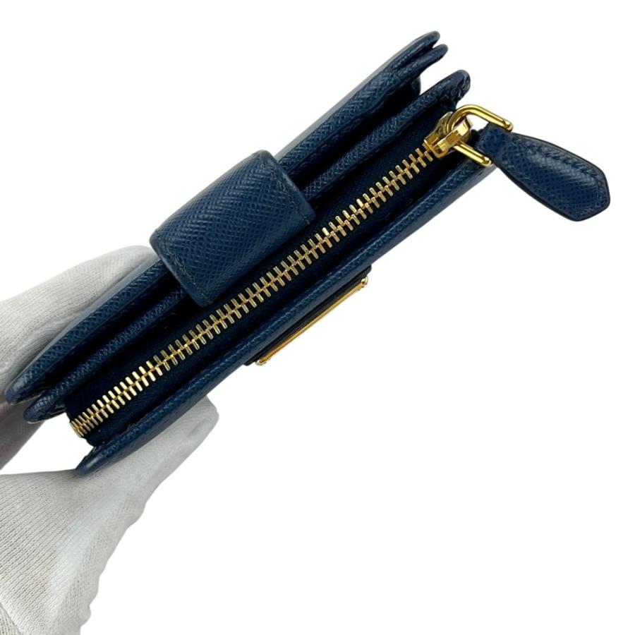 プラダ ■中古■ 二つ折り 財布 コンパクト ウォレット サフィアーノ ブルー 1ML018 箱 【48450】11 |  | 05