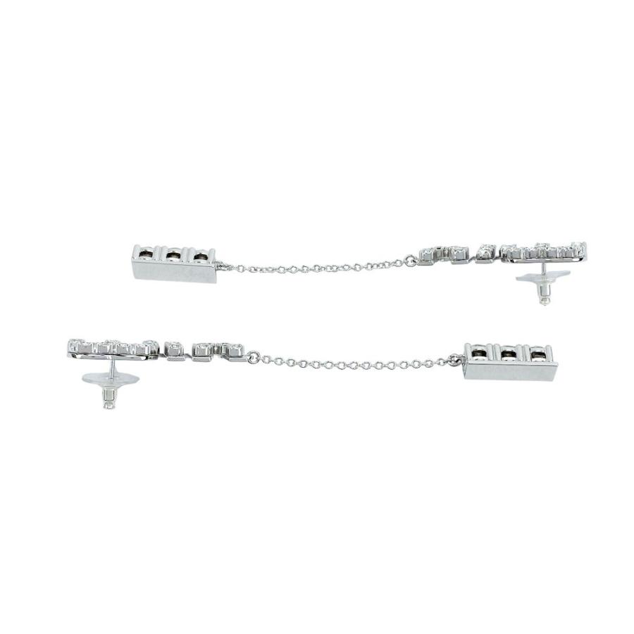 ■新同■　ミュウミュウ ドロップピアス ロゴ アクセサリー クリスタルチャーム 揺れる シルバー SS ラインストーン 【484629】7 |  | 05