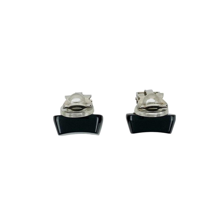 ■新同■ヴィンテージ■　シャネル ココ マーク イヤリング スクエア キーボード アクセサリー ブラック シルバー 00T 【485169】7 |  | 04