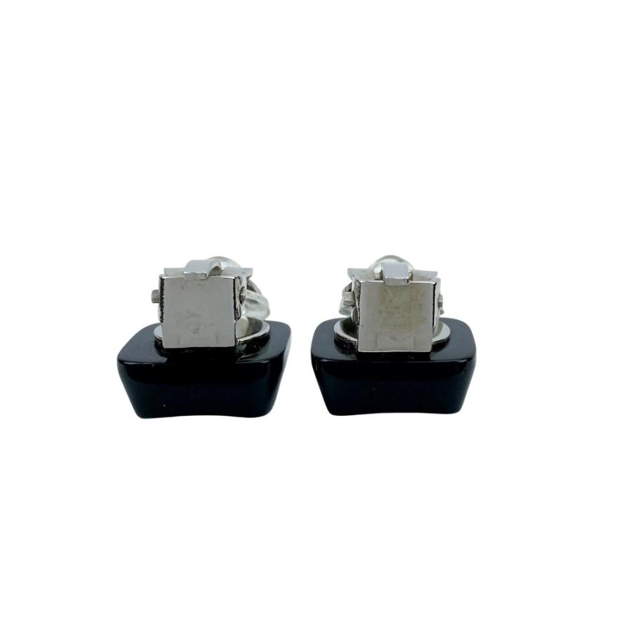 ■新同■ヴィンテージ■　シャネル ココ マーク イヤリング スクエア キーボード アクセサリー ブラック シルバー 00T 【485169】7 |  | 05
