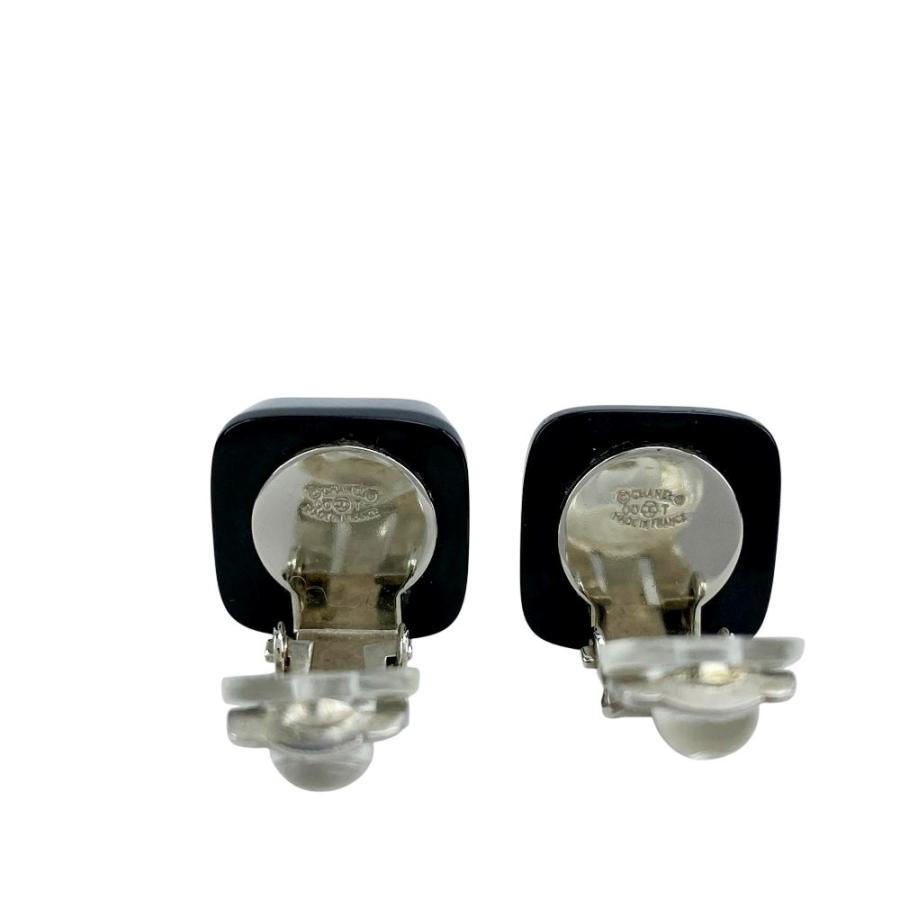 ■新同■ヴィンテージ■　シャネル ココ マーク イヤリング スクエア キーボード アクセサリー ブラック シルバー 00T 【485169】7 |  | 06