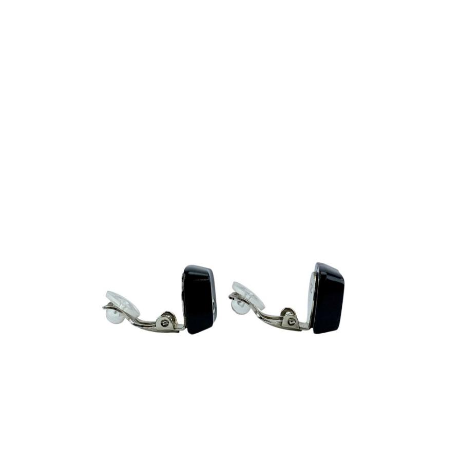 ■新同■ヴィンテージ■　シャネル ココ マーク イヤリング スクエア キーボード アクセサリー ブラック シルバー 00T 【485169】7 |  | 09