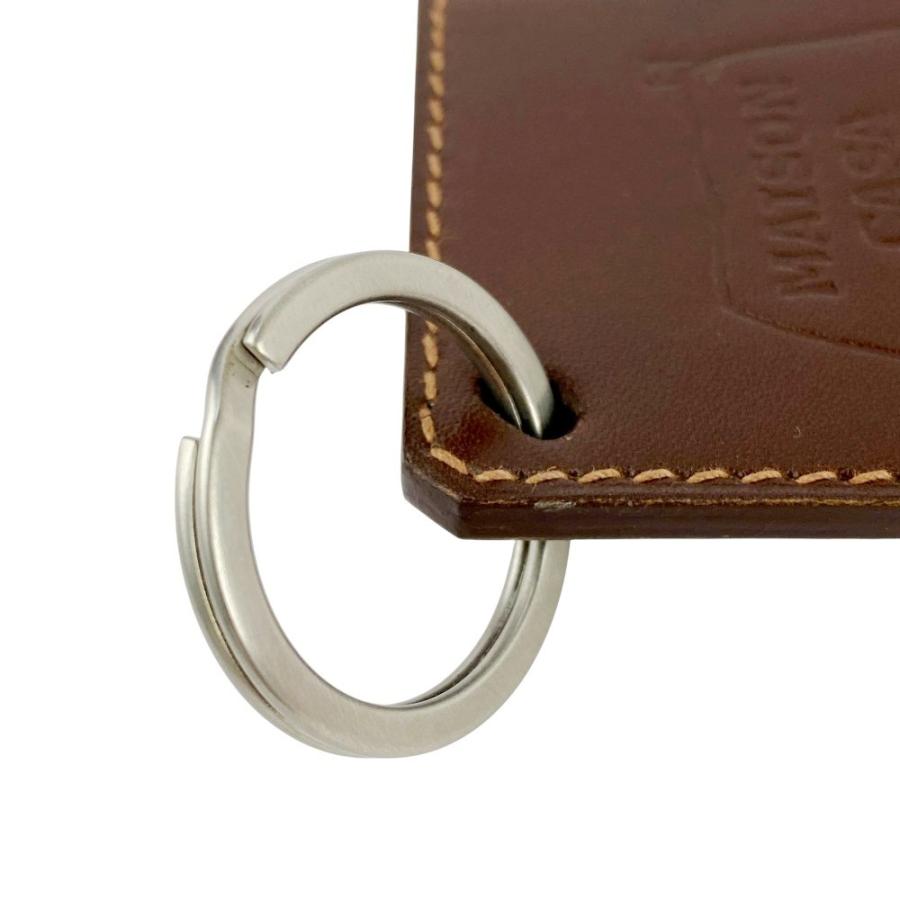 ■美品■　エルメス メゾン チャーム キーホルダー 家 手書き風 落書き風 型押し レザー ブラウン 箱 【485923】8 |  | 05