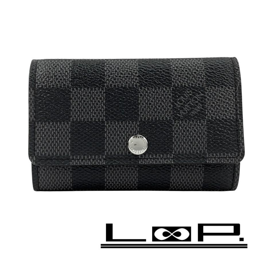 ■美品■　ルイヴィトン ミュルティクレ 6 6連 キーケース ダミエ グラフィット ブラック N62662 【486852】10 | 