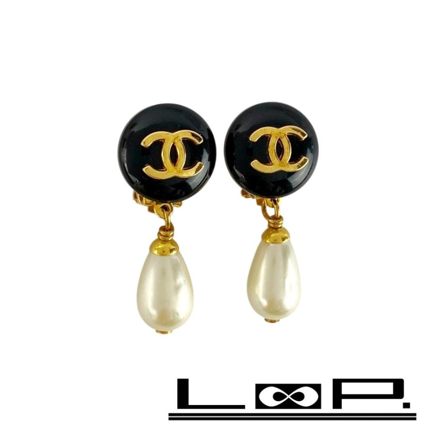 シャネル □美品□ ココマーク フェイクパール イヤリング