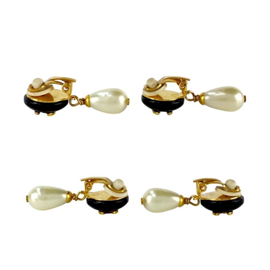 シャネル □美品□ ココマーク フェイクパール イヤリング