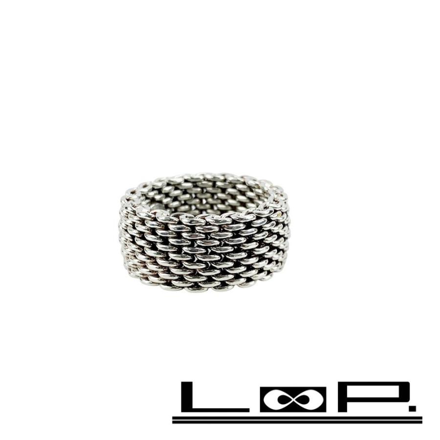 新品仕上げ◇ティファニー サマセット メッシュリング 9号10号 925シルバー ティファニー □新同□ サマセット リング 指輪 アクセサリー メッシュ