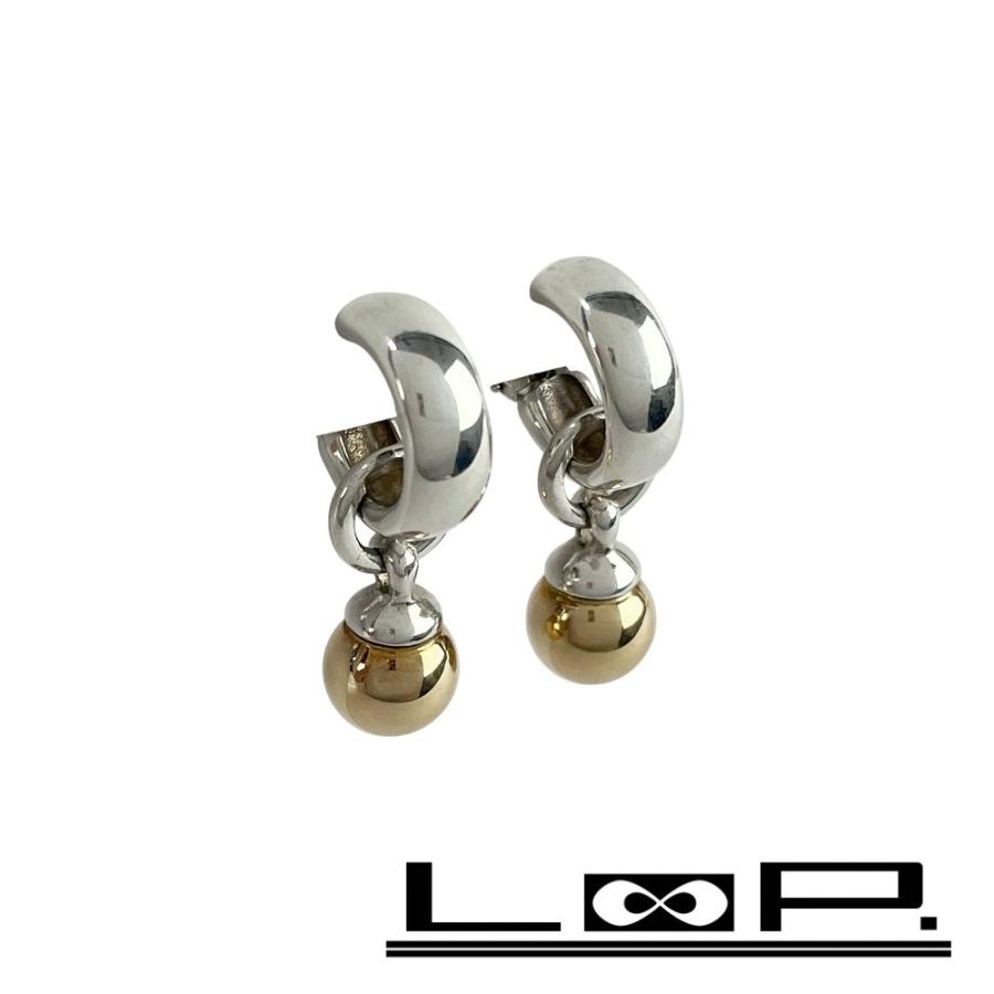 ティファニー ■美品■ ボールダングル イヤリング アクセサリー ハードウェア コンビ イエローゴールド シルバー YG750 SV925【489006】11 | 
