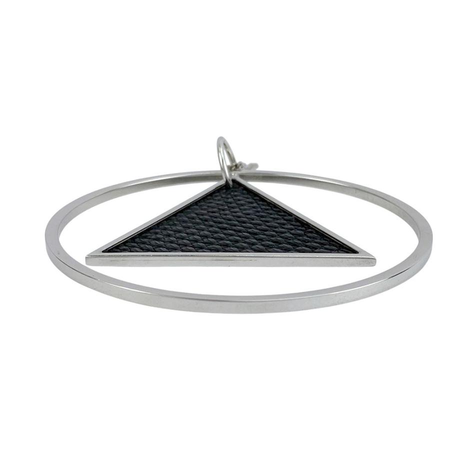 セリーヌ ■美品■ シンボル トライアングル ネックレス アクセサリー シルバー SV925 レザー ブラック 箱【491092】10 |  | 05