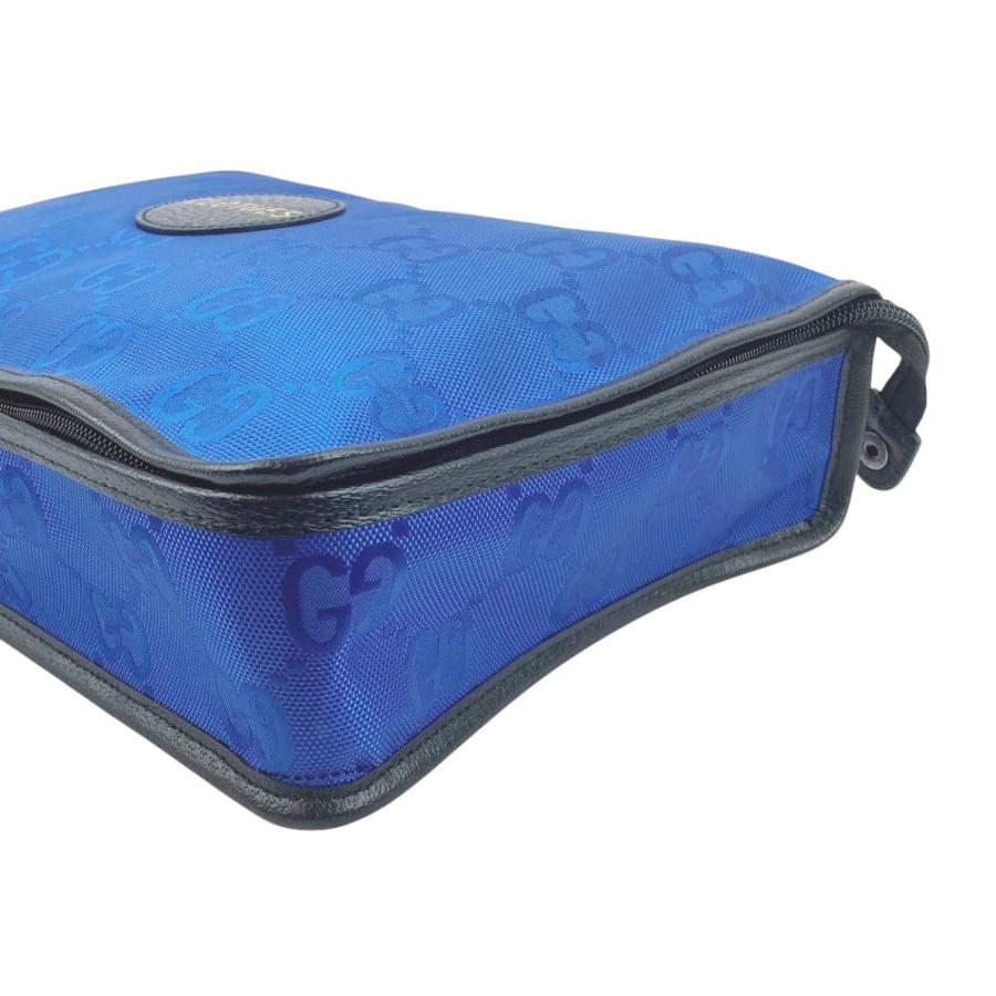 ■新同■　グッチ オフザグリッド トラベルポーチ 旅行バッグ 収納 パッキング オーガナイザー ナイロン ブルー ブラック  【492402】7 |  | 02